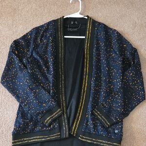 Elegant Navy and Gold Women's Blouse